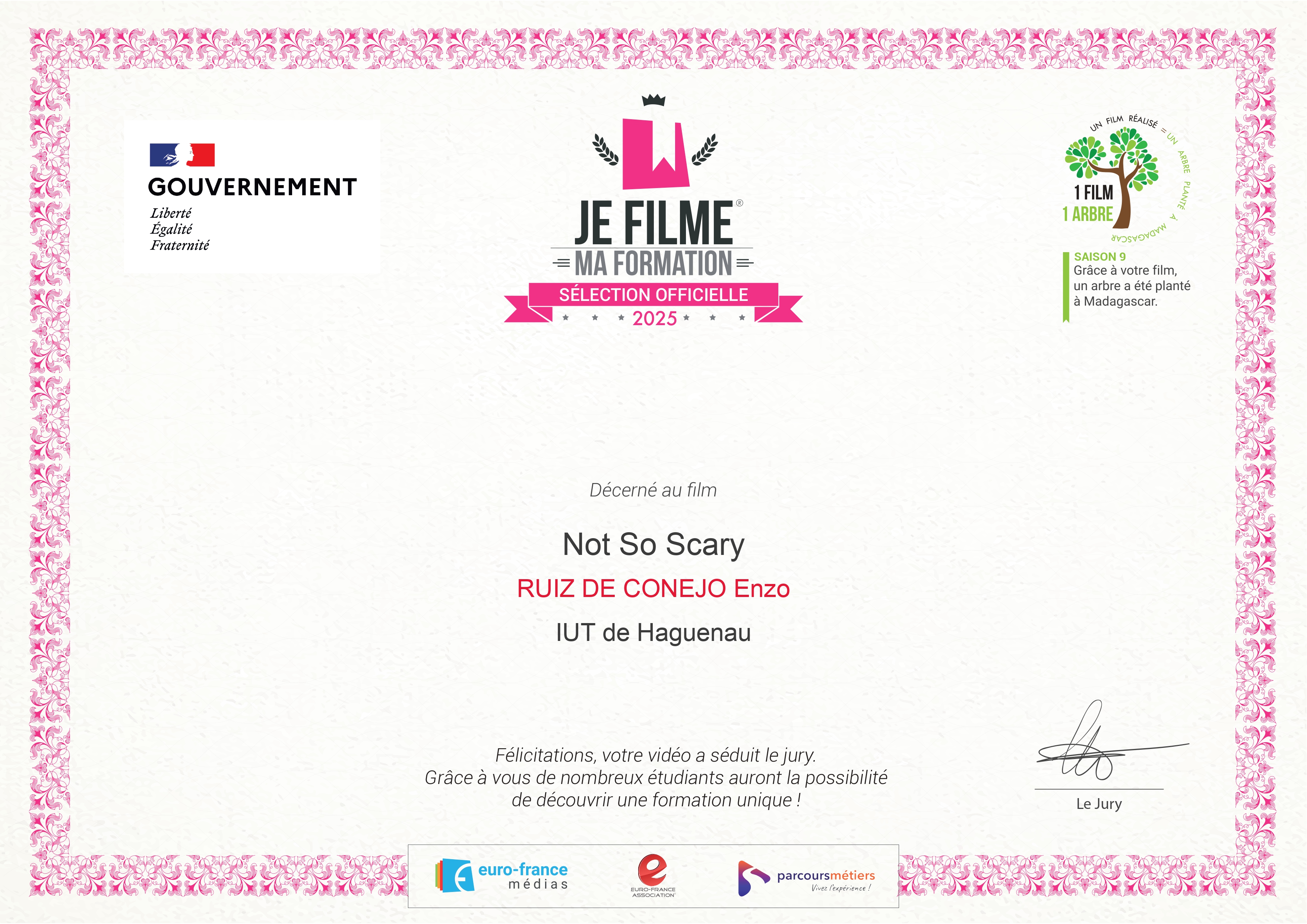 Diplôme / invitation Grand Rex